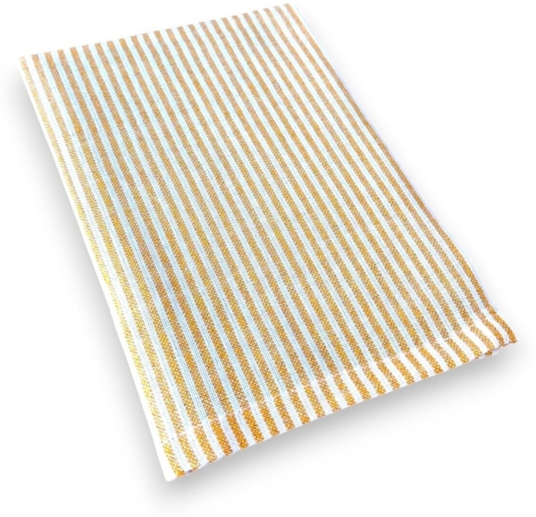 Tischläufer, mit Glitzer Streifen, Stoff-Tischläufer aus Baumwolle, 45 x 150 cm, Gelb