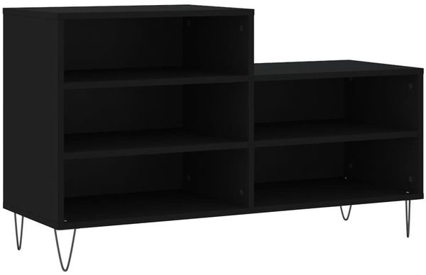 vidaXL Schuhregal Schwarz 102x36x60 cm Holzwerkstoff 831389 Bild 2