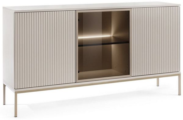 Masseno Kommode SENTIERO 154 cm Sideboard mit 3 Türen Kaschmir
