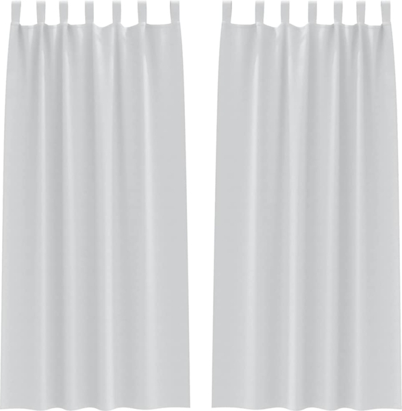 vidaXL Verdunkelungs-Vorhänge mit Ringen 2 pcs Helles Grau 4107571