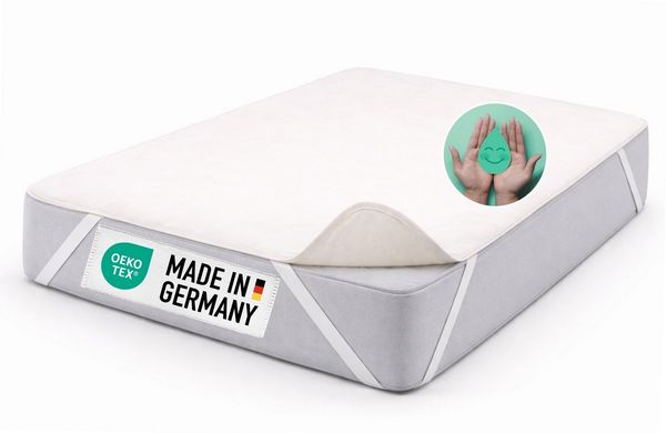 Matratzenauflage Matratzenschoner Molton Baumwolle kochfest saugfähig Spannauflage Carpe Sonno, OEKO-TEX Matratzenschutz - MADE IN GERMANY - 100x200 cm