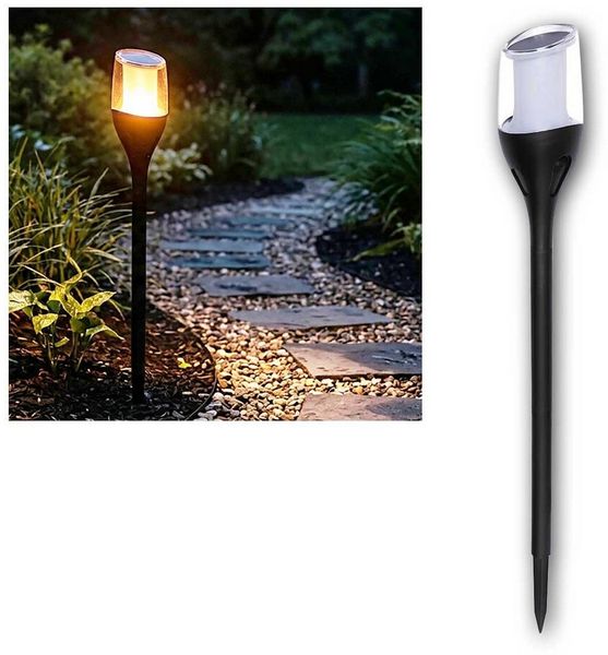 ChiliTec LED Solarleuchte Solar LED-Fackel "CT-BELO 64" IP65, mit Erdspieß, amber