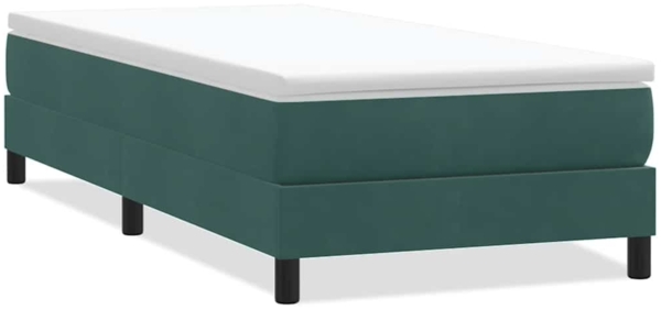 vidaXL Boxspringbett ohne Matratze Dunkelgrün 90x210 cm Samt 3315810