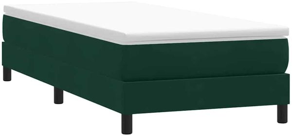 vidaXL Boxspringbett ohne Matratze Dunkelgrün 90x210 cm Samt 3315810