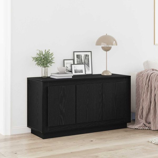 vidaXL Sideboard Schwarz Eichen-Optik 102 x 35 x 55 cm Holzwerkstoff 862816
