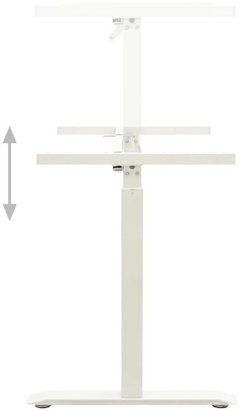 vidaXL Schreibtisch-Gestell Manuell Höhenverstellbar Handkurbel Weiß 321718 Bild 5