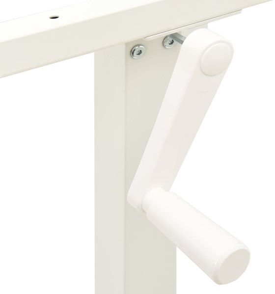vidaXL Schreibtisch-Gestell Manuell Höhenverstellbar Handkurbel Weiß 321718 Bild 7