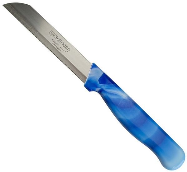 Visaggio Obstmesser Solingen Allzweckmesser Schälmesser Gemüsemesser Küchenmesser, Wellenschliff Solingen Messer, Marmor Optik, Edelstahl (rostfrei)