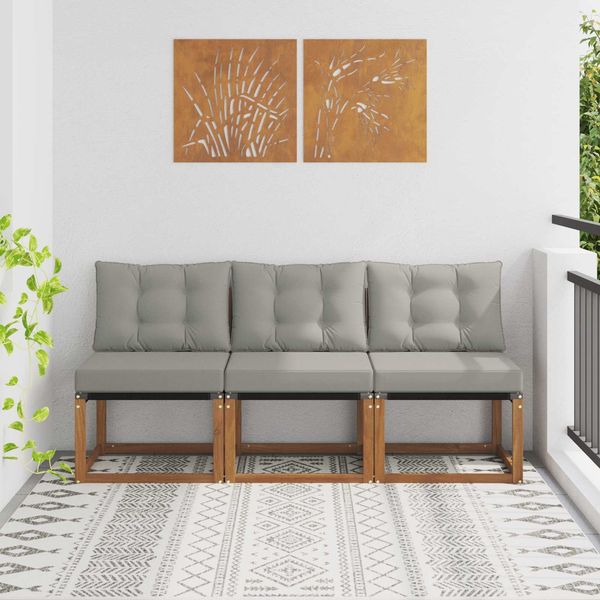 vidaXL 3 Stück Outdoor Mittelsofa 900610