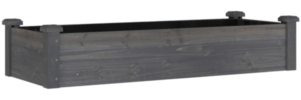 vidaXL Hochbeet mit Einsatz Grau 120x45x25 cm Massivholz Tanne 364288