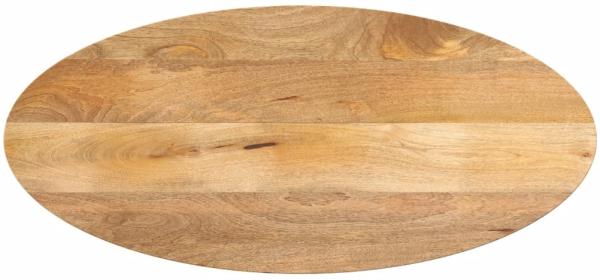 vidaXL Tischplatte 120x50x2,5 cm Oval Massivholz Mango 370844