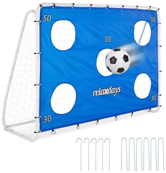 Relaxdays Großes Fußballtor mit Torwand