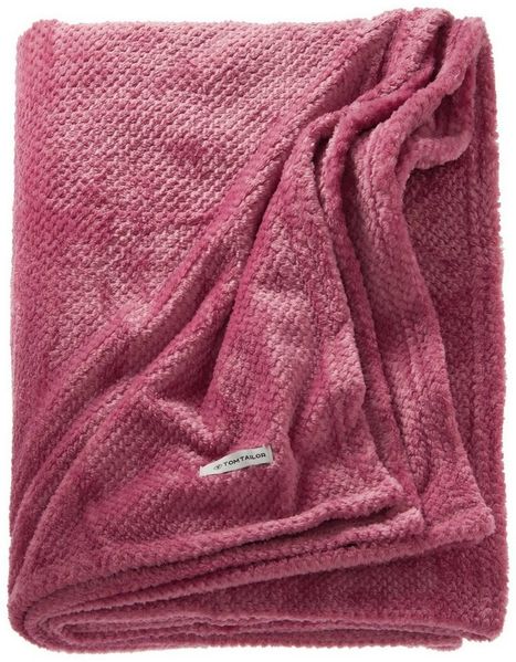 TOM TAILOR Tagesdecke STRUCTURE Tagesdecke, 140x190 cm in Beere