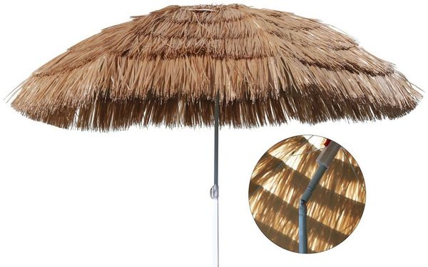 Spetebo Sonnenschirm Hawaii Sonnenschirm Ø 165 cm - braun