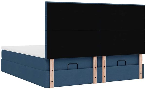 vidaXL Ottoman-Bett mit Matratzen Blau 200x200 cm Stoff 3313705 Bild 9