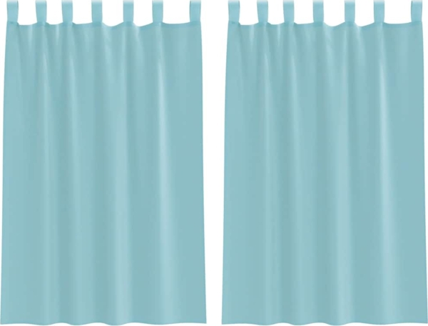 vidaXL Voile Vorhänge mit Schlaufen 2 Stk. Türkis 140x175 cm 4102327