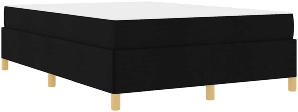 vidaXL Bettrahmen mit Matratze Schwarz 140x190 cm Stoff 3398936