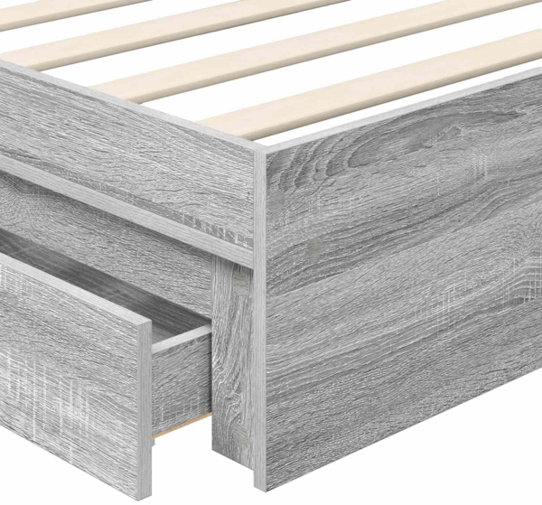 vidaXL Aufbewahrungsbett Graues Sonoma 100x200 cm Holzwerkstoff 3413539 Bild 10