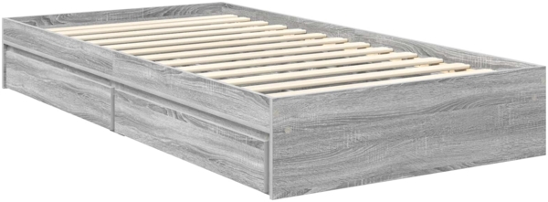 vidaXL Aufbewahrungsbett Graues Sonoma 100x200 cm Holzwerkstoff 3413539 Bild 5