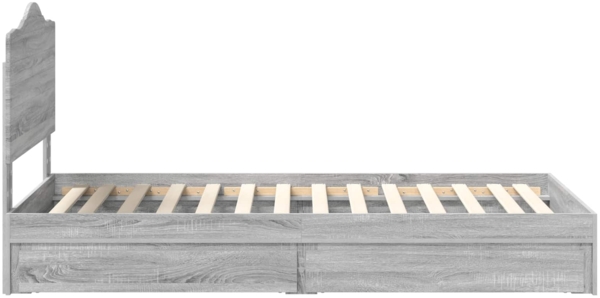 vidaXL Aufbewahrungsbett Graues Sonoma 100x200 cm Holzwerkstoff 3413539 Bild 8