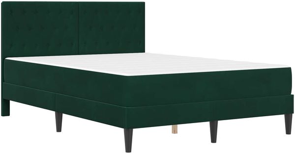vidaXL Bettgestell mit Matratze Dunkelgrün 160 x 200 cm Samt 3415062 Bild 3