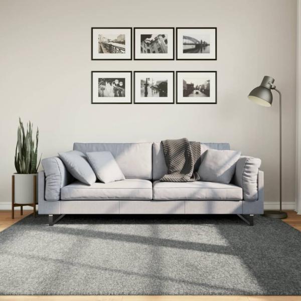 vidaXL Teppich Shaggy Hochflor Modern Grün 200x200 cm 375304