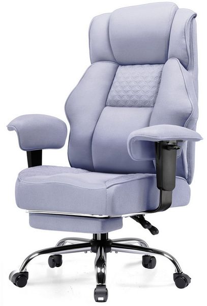GTPLAYER Gaming-Stuhl für Große und Schwere Personen, ergonomischer Bürostuhl bis 180 kg, 3D Sitzkissen, verstellbar mit Fußstütze für Büro & Gaming