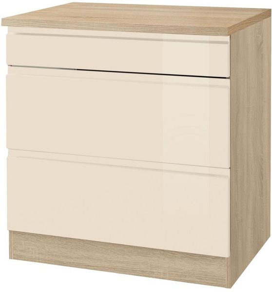 KOCHSTATION Kochfeldumbauschrank KS-Virginia 80 cm breit