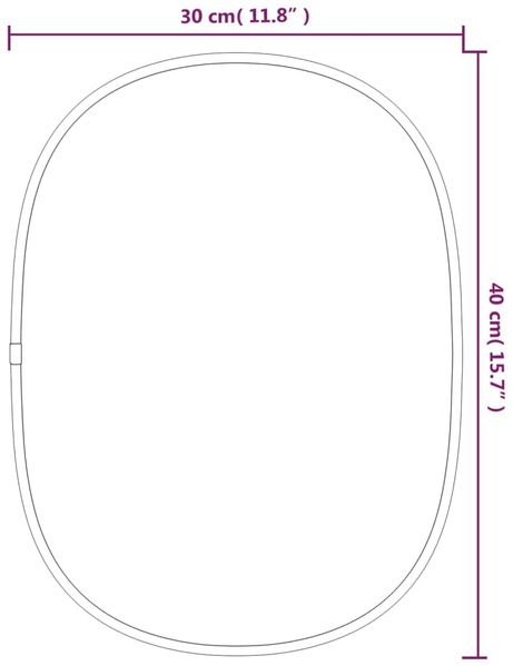 vidaXL Wandspiegel Silbern 40x30 cm 348210 Bild 6