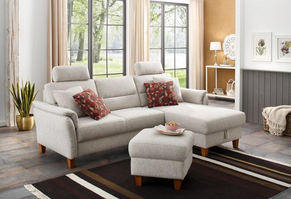 Home affaire Ecksofa Palmera L-Form, Federkern, wahlweise mit Bettfunktion und mit/ohne Bettkasten