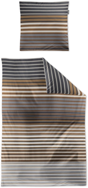 Irisette Tencel-Satin Bettwäsche Set Lotus 8578 kupfer 135 x 200 cm + 1 Kissenbezug 80x80 cm