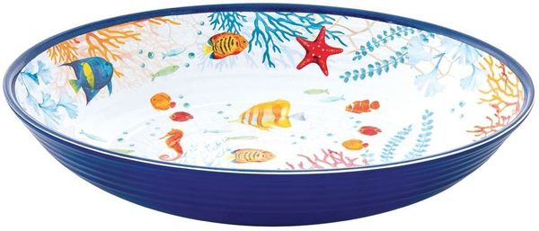 EasyLife Salatschüssel Bora Bora, Melamin, Spülmaschinengeeignet, Mehrfarbig, Unterwasser, H: 6.5cm