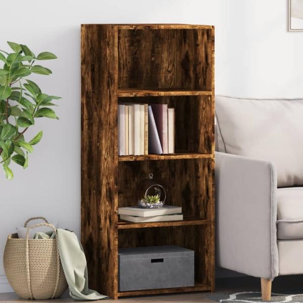 vidaXL Highboard Räuchereiche 50x41x124 cm Holzwerkstoff 846401