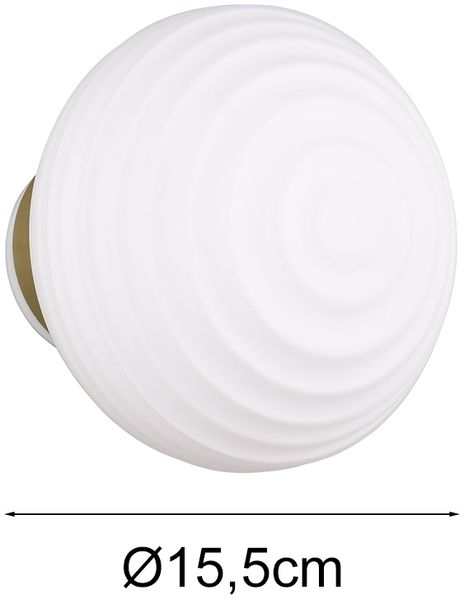 Akku Wandleuchte EARL mit Glasschirm Weiß dimmbar, Ø 15,5cm Bild 4