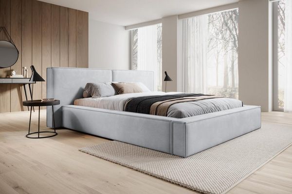 Compleo Polsterbett mit Bettkasten und Lattenrost, gepolstertes Kopfteil HEVE (Kostenlose Lieferung! TOP ANGEBOT), DesignerBett, Viele Varianten zur Auswahl–wählen Sie Größe und Farbe!