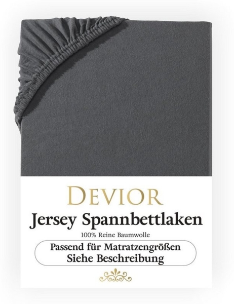 Devior Spannbettlaken für Topper bis 10cm Höhe, aus 100% atmungsaktiver Baumwolle 135 g/m², Jersey, Gummizug: Rundumgummizug, Bettlaken für Topper und dünne Matratzen - extra weniger Stoff