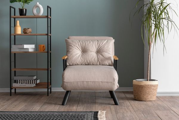 1-Sitzer-Schlafsofa, 'Sando ', 78 x 78 x 67, Creme