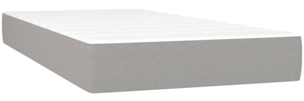 vidaXL Boxspringbett mit Matratze Hellgrau 90x190 cm Stoff 3128085 Bild 4