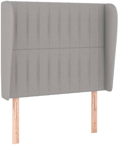 vidaXL Boxspringbett mit Matratze Hellgrau 90x190 cm Stoff 3128085 Bild 5