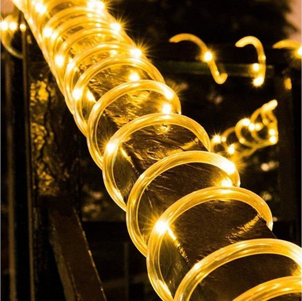 Rosnek LED-Lichterkette 5M 50LEDs, 8 Modi, batterie, für Balkon Camping Party, Weihnachtsdeko