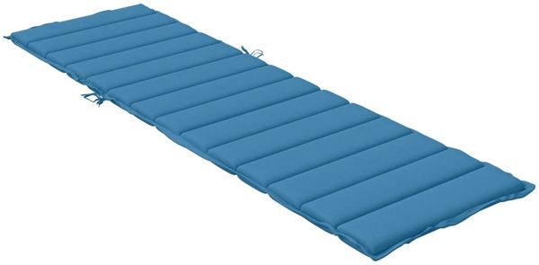 vidaXL Sonnenliegen-Auflage, Melange Blau, 4 x 200 x 60 cm Bild 4