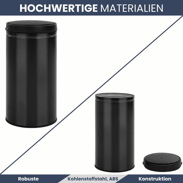 Sensor Mülleimer Küche 60L Schwarz - Automatik Bewegungssensor Klemmring | Smarter Abfalleimer mit Deckel Müllbehälter Kücheneimer Bild 4