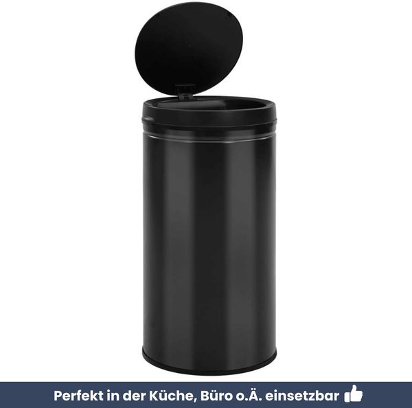 Sensor Mülleimer Küche 60L Schwarz - Automatik Bewegungssensor Klemmring | Smarter Abfalleimer mit Deckel Müllbehälter Kücheneimer Bild 6