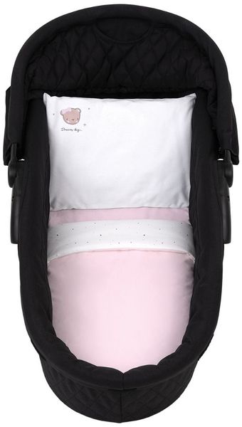 Kikkaboo Kinderwagen Bettwäsche-Set Dream Big 6-teilig Decke 80 x 60 cm Kissen rosa