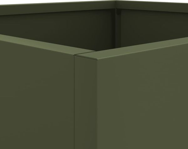 vidaXL Pflanzkübel Olivgrün 32x30x29 cm Stahl 841541 Bild 9