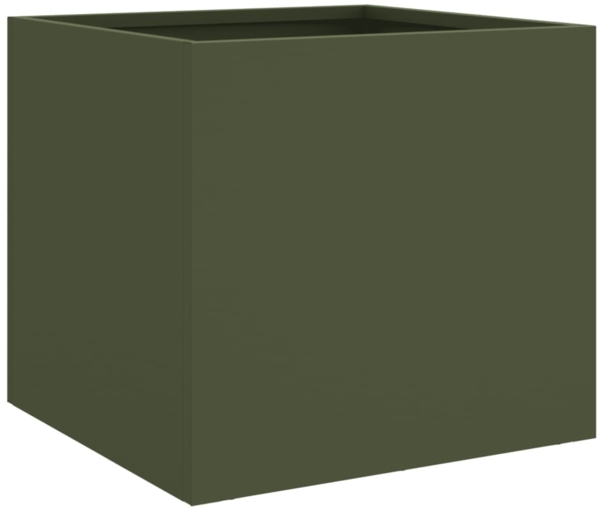 vidaXL Pflanzkübel Olivgrün 32x30x29 cm Stahl 841541