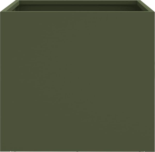 vidaXL Pflanzkübel Olivgrün 32x30x29 cm Stahl 841541 Bild 5