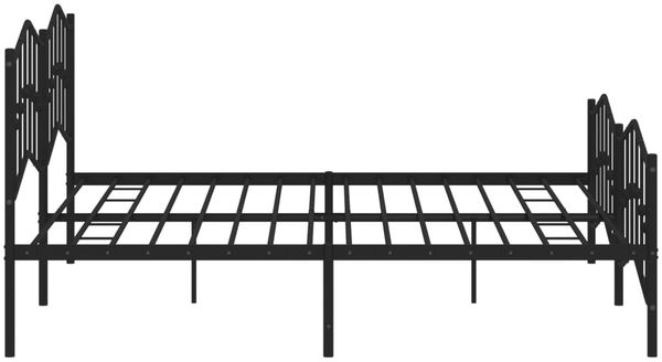 vidaXL Bettgestell mit Kopf- und Fußteil Metall Schwarz 193x203 cm 373813 Bild 6
