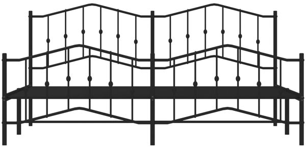vidaXL Bettgestell mit Kopf- und Fußteil Metall Schwarz 193x203 cm 373813 Bild 5