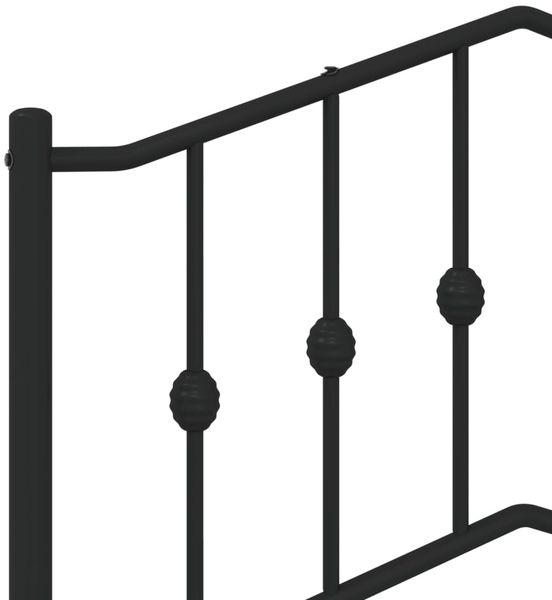 vidaXL Bettgestell mit Kopf- und Fußteil Metall Schwarz 193x203 cm 373813 Bild 8